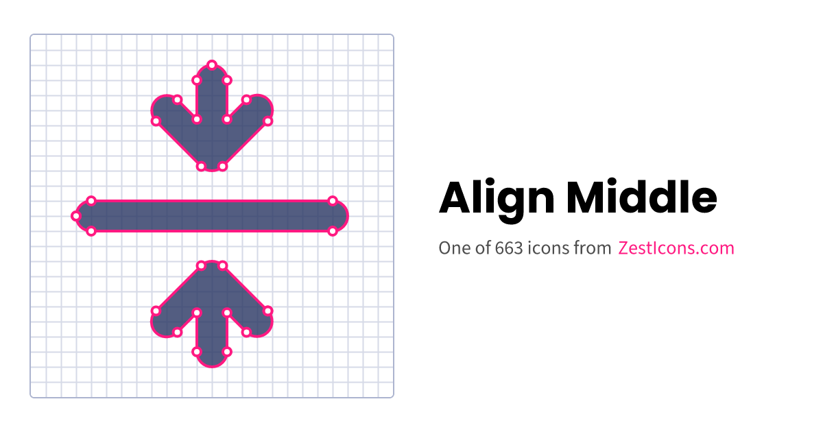 Align-middle Icon | Zest Icons