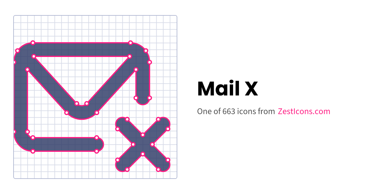 Mail-x Icon | Zest Icons