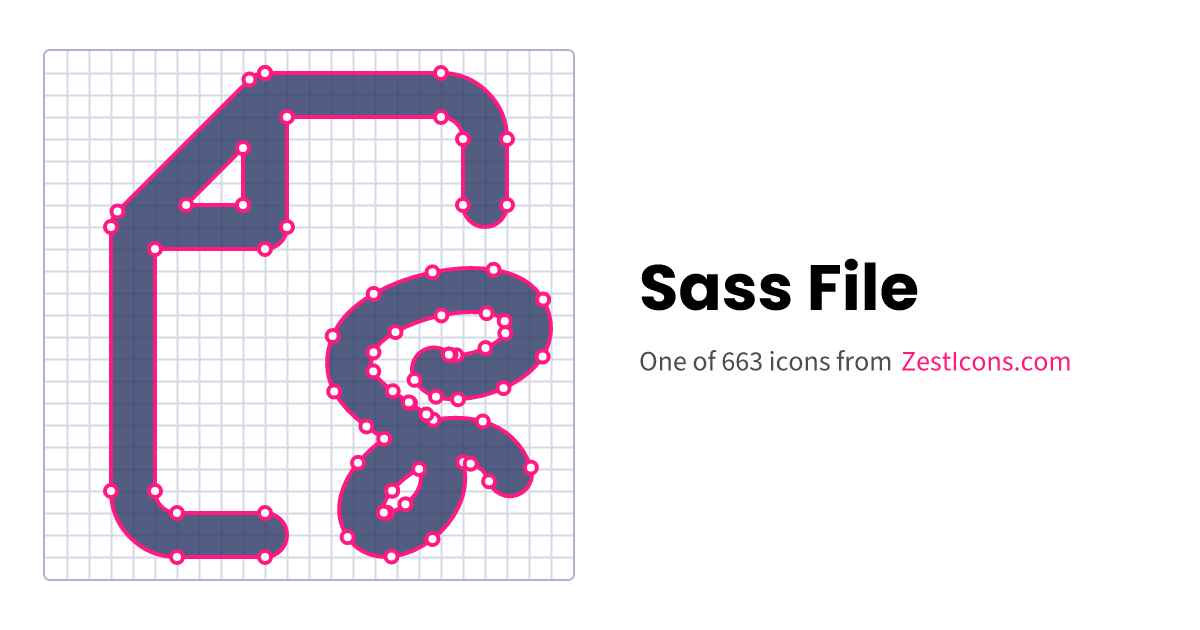 Sass-file Icon | Zest Icons